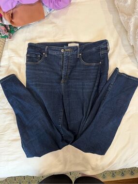LOFT Dark Indigo Skinny Jeans